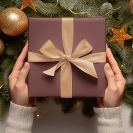 Papel De Presente Cores de Tendência - Cor Marrom do Mahogany - Rolh