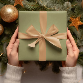 Papel De Presente Cores de tendência - Cor verde-oliva - Rolagem sól