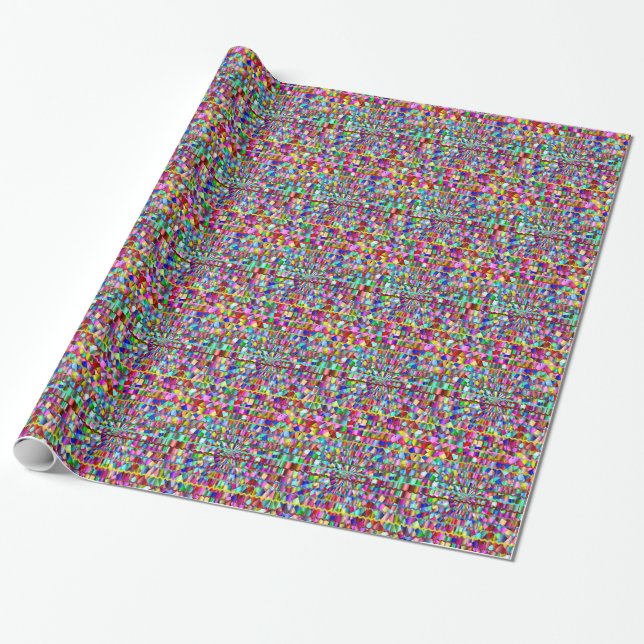 Papel De Presente Cores Decorativas (Desenrolado)