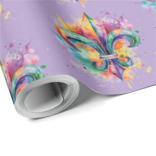 Papel De Presente Cores Elegantes do Mardi Gras
