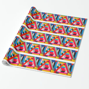 Papel De Presente cores geométricas