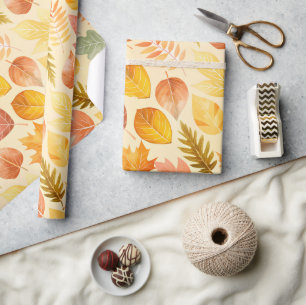 Papel De Presente Cores Pastel de Outono