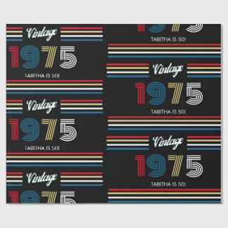 Papel De Presente Cores Primárias Da Faixa Retroativa De 1975