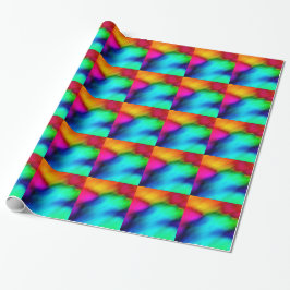 Papel De Presente Cores Psicodélicas