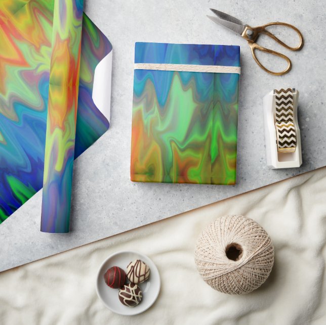 Papel De Presente Cores Queimantes (Artesanato)