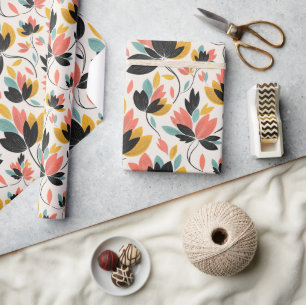 Papel De Presente Cores Retrô