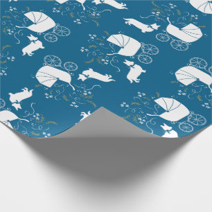 Papel De Presente Corgi - Chá de fraldas de Cão - Puppy - Garoto A