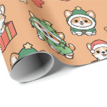 Papel De Presente Corgi Christmas Wraping Paper<br><div class="desc">Enrole seus presentes em alegria festiva com este adorável papel de embrulho de Natal - perfeito para amantes de cachorro!</div>