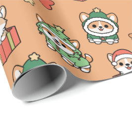 Papel De Presente Corgi Christmas Wraping Paper