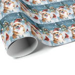 Papel De Presente Corgi Winter Wonderland Christmas Joy<br><div class="desc">Este design festivo captura o espírito alegre da época de férias, apresentando um adorável filhote vestindo um chapéu de Papai Noel. O cachorro está aninhado numa terra maravilhosa de inverno, completo com um boneco de neve, uma árvore de Natal decorada, e presentes lindamente envoltos. Os flocos de neve caem suavemente,...</div>