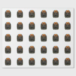 Papel De Presente Coroa de Asas de Freira Demônio de Halloween Lua L