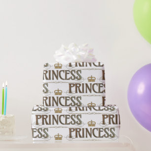 Papel De Presente Coroa de Letras de Letras de Royalty da PRINCESS E