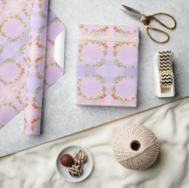 Papel De Presente Coroa de Mini Flor Cuja Fenda É Curta