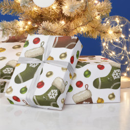 Papel De Presente Coroas de Natal