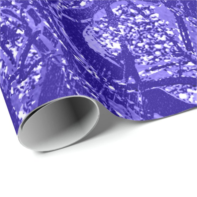 Papel De Presente Corpo de Anatomia abstrato Célula Dourada Azul Ind (Ponta do rolo)