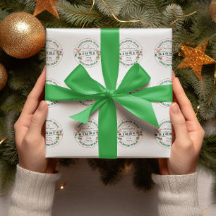 Papel De Presente Correio de Rena Prioritário do Papai Noel Presente