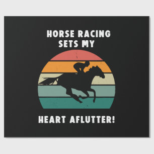 Papel De Presente Corrida de Cavalos