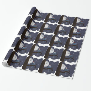 Papel De Presente coruja assustador do Natal
