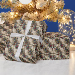 Papel De Presente Coruja Floral Enfeitiçante