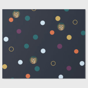 Papel De Presente Coruja-ponto Meia-noite — Coruja Atmosférica e Pad