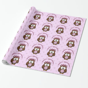 Papel De Presente coruja princesa