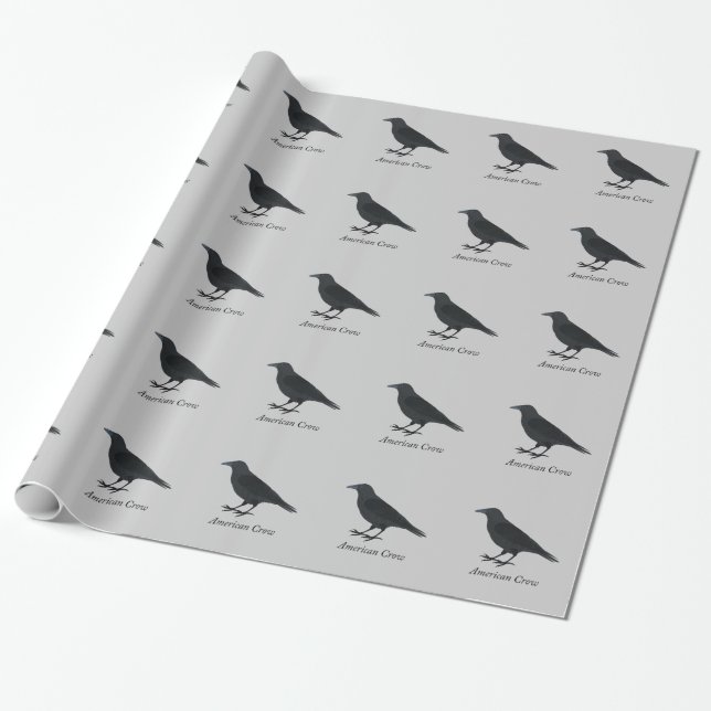 Papel De Presente Corvo Americano (Desenrolado)