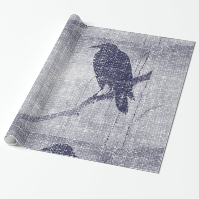 Papel De Presente Corvo em um Ramal Selvagem (Desenrolado)