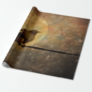 Papel De Presente Corvo Envoltório-Pernicioso do presente