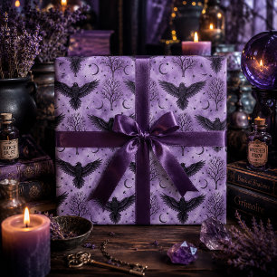 Papel De Presente Corvo Gótico