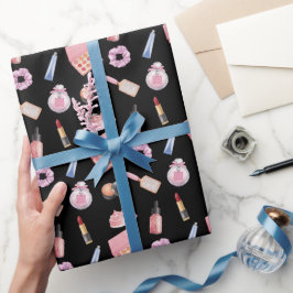 Papel De Presente Cosmética de padrão de maquilhagem