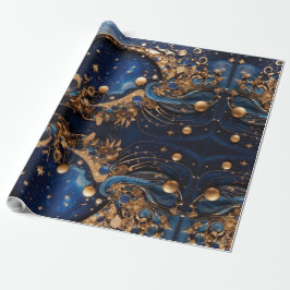 Papel De Presente Cosmos Celestiais - Encantamento