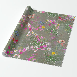 Papel De Presente Cosmos Vida Selvagem Flores Silvestres