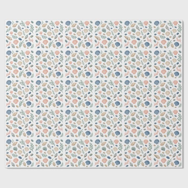 Papel de Presente Costeiro Tesouros da Piscina de  (Aberto)