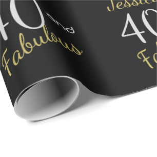Papel De Presente Costume 40 e quadragésimo aniversário fabuloso