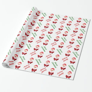 Papel De Presente Costume bonito do Natal de Papai Noel