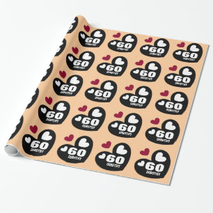 Papel De Presente Costume V09B do aniversário dos corações branco