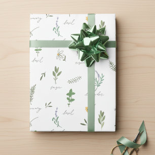 Papel De Presente Cottagecore Botânico