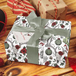 Papel De Presente Country Western Christmas Floral Reindeer Skull<br><div class="desc">Este elegante design,  desenhado à mão no país ocidental,  apresenta crânios de renas enfeitados em rosas vermelhos e creme com flores festivas de poinsettia,  cactos,  sagrados e vermelhos de inverno. Ideal para a época de férias ou para o casamento de Natal do país.</div>