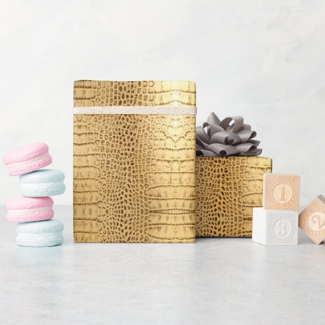 Papel De Presente couro cabeludo do crocodilo silvestre curado (Chá de bebê)