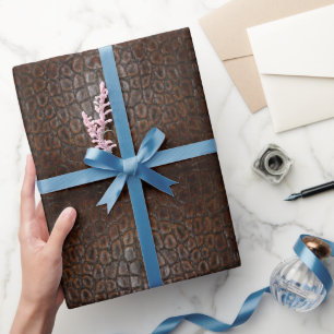 Papel De Presente couro cabeludo do crocodilo silvestre curado