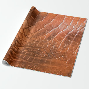 Papel De Presente Couro castanho com um padrão na forma de escória