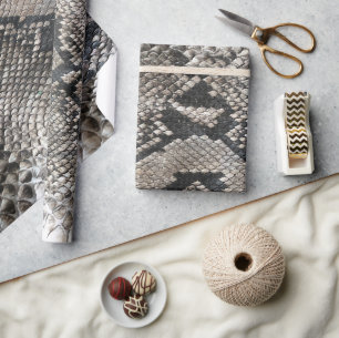 Papel De Presente Couro de Cobra Python de Luxo Rico Elegante Moda