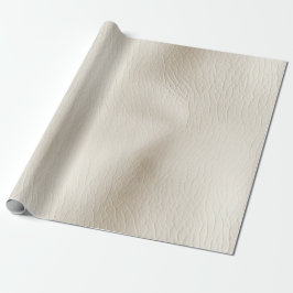 Papel De Presente Couro Falso Creme Branco Casamento