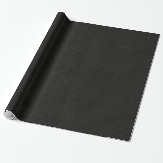 Papel De Presente Couro preto (Desenrolado)