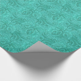 Papel De Presente Couro utilizado ferramentas ocidental de turquesa