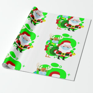 Papel De Presente covid christmas santa claus rendeer