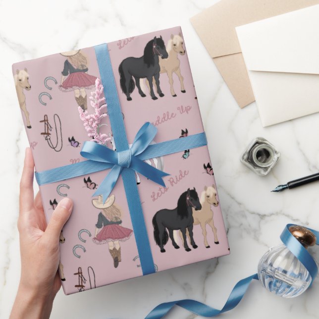 Papel De Presente Cowgirl Wrapping PAper (Presentear)