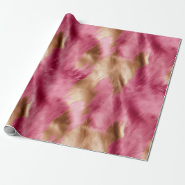 Papel De Presente Cowhide Dourada-rosa ocidental