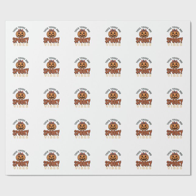Papel De Presente Coxas Grossas E Abóbora Vibrações Assustadoras De  (Aberto)