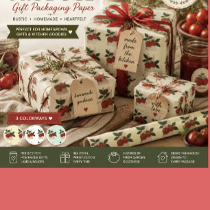 Papel de Presente Cozinha Jardim de Tomate
